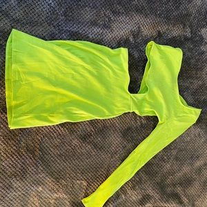 Lime green body on dress